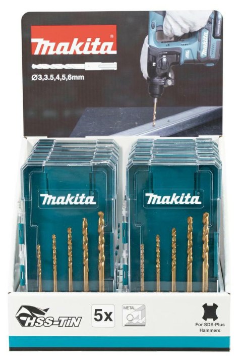 MAKITA ZESTAW WIERTEŁ SDS+ DO METALU 5szt. (x12) MAKITA ZESTAW WIERTEŁ SDS+ DO METALU 5szt. (x12)