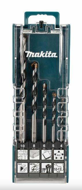 MAKITA ZESTAW WIERTEŁ UNIWERSALNYCH 5szt. 4/5/6/8/10mm...