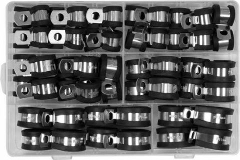YATO OPASKI ZACISKOWE METALOWO-GUMOWE 52szt. YATO OPASKI ZACISKOWE METALOWO-GUMOWE 52szt.