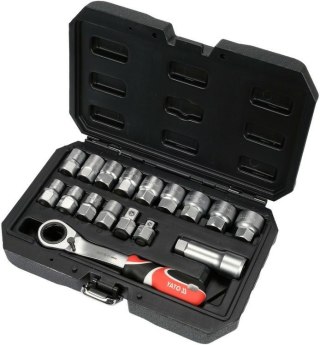 YATO ZESTAW KLUCZY PRZELOTOWYCH 17el 3/8"/1/2" SPLINE
