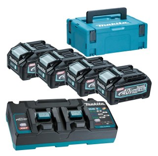 MAKITA ZESTAW ZASILAJĄCY 40V XGT (BL4040Fx4+DC40RB) (UN3480)