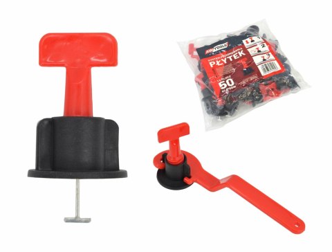 AWTOOLS SYSTEM POZIOMOWANIA PŁYTEK 50szt. + KLUCZ AWTOOLS SYSTEM POZIOMOWANIA PŁYTEK 50szt. + KLUCZ