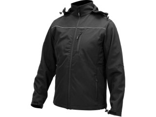 YATO KURTKA SOFTSHELL Z KAPTUREM CZARNA ROZM.XXXL