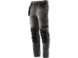 YATO SPODNIE ROBOCZE STRETCH JEANS STEEL GREY ROZM. M