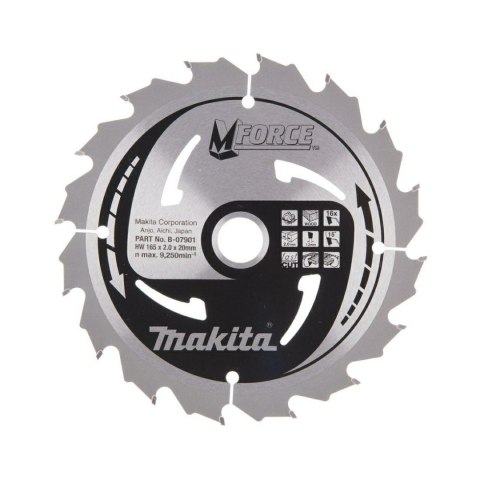 MAKITA PIŁA TARCZOWA 165x20x16z M-FORCE DREWNO MAKITA PIŁA TARCZOWA 165x20x16z M-FORCE DREWNO