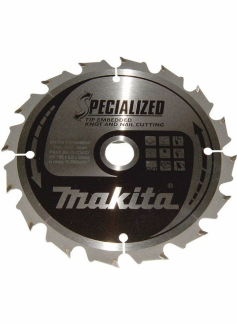 MAKITA PIŁA TARCZOWA 165x20x16z SPECJALIZED DREWNO (Z GWOŹDZIAMI I SĘKAMI) MAKITA PIŁA TARCZOWA 165x20x16z SPECJALIZED DREWNO (Z GWOŹDZIAMI I SĘKAMI)