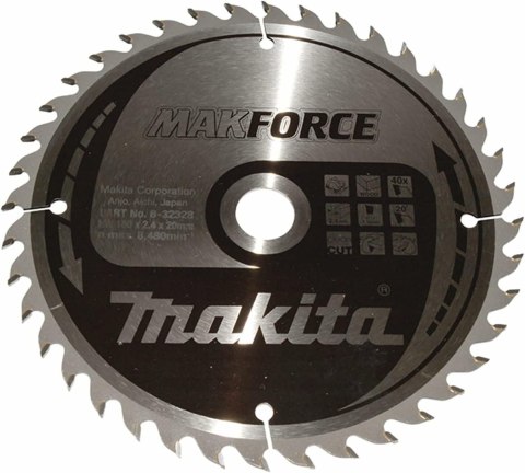 MAKITA PIŁA TARCZOWA 180x20x40z MAKFORCE DREWNO MAKITA PIŁA TARCZOWA 180x20x40z MAKFORCE DREWNO