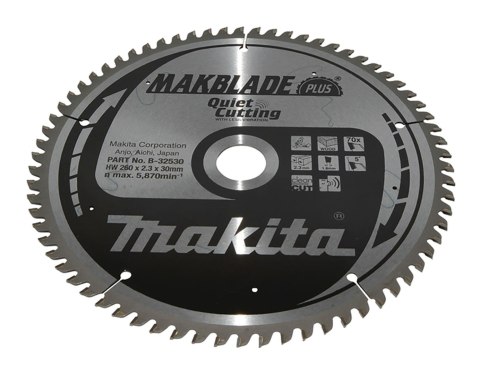 MAKITA PIŁA TARCZOWA 260x30x70z MAKBLADE PLUS DREWNO MAKITA PIŁA TARCZOWA 260x30x70z MAKBLADE PLUS DREWNO