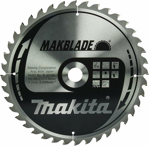 MAKITA PIŁA TARCZOWA 305x30x40z MAKBLADE DREWNO MAKITA PIŁA TARCZOWA 305x30x40z MAKBLADE DREWNO
