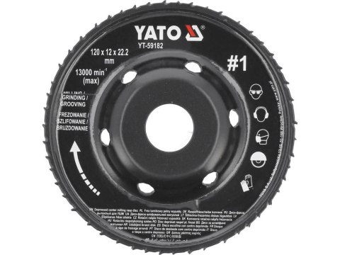 YATO FREZ TARNIK PEŁNY WYPUKŁY 120x12 NR1 YATO FREZ TARNIK PEŁNY WYPUKŁY 120x12 NR1