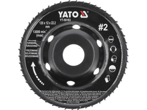 YATO FREZ TARNIK PEŁNY WYPUKŁY 120x12 NR2 YATO FREZ TARNIK PEŁNY WYPUKŁY 120x12 NR2