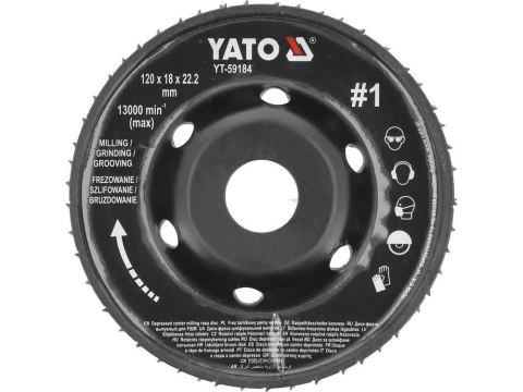 YATO FREZ TARNIK PEŁNY WYPUKŁY 120x18 NR1 YATO FREZ TARNIK PEŁNY WYPUKŁY 120x18 NR1