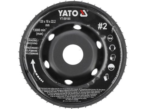 YATO FREZ TARNIK PEŁNY WYPUKŁY 120x18 NR2 YATO FREZ TARNIK PEŁNY WYPUKŁY 120x18 NR2