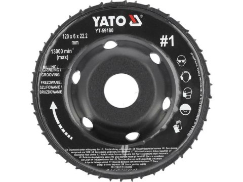 YATO FREZ TARNIK PEŁNY WYPUKŁY 120x6 NR1 YATO FREZ TARNIK PEŁNY WYPUKŁY 120x6 NR1