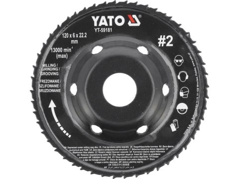 YATO FREZ TARNIK PEŁNY WYPUKŁY 120x6 NR2