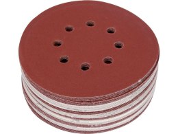 YATO KRĄŻEK ŚCIERNY NA RZEP 8 OTW.P240 150mm /50szt.
