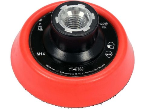 YATO UCHWYT MOCUJĄCY Z RZEPEM 75mm M14 YATO UCHWYT MOCUJĄCY Z RZEPEM 75mm M14