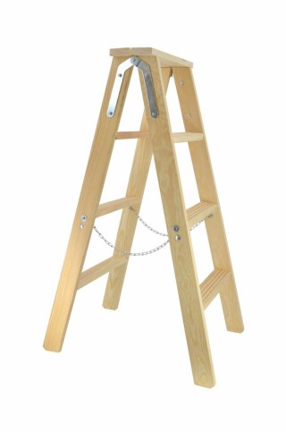 AW DRABINA TABORET DREWNIANY 2x7 STOPNI 150KG