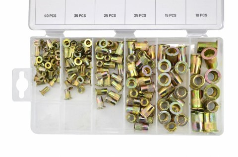 AWTOOLS NITONAKRĘTKI STALOWE 150el. M3-M10 AWTOOLS NITONAKRĘTKI STALOWE 150el. M3-M10