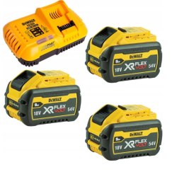 DEWALT AKUMULATOR 18/54V 9,0/3,0Ah FLEXVOLT DCB547 3szt. +ŁADOWARKA DCB118