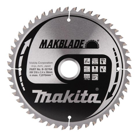 MAKITA PIŁA TARCZOWA 216x30x48z MAKBLADE DREWNO MAKITA PIŁA TARCZOWA 216x30x48z MAKBLADE DREWNO