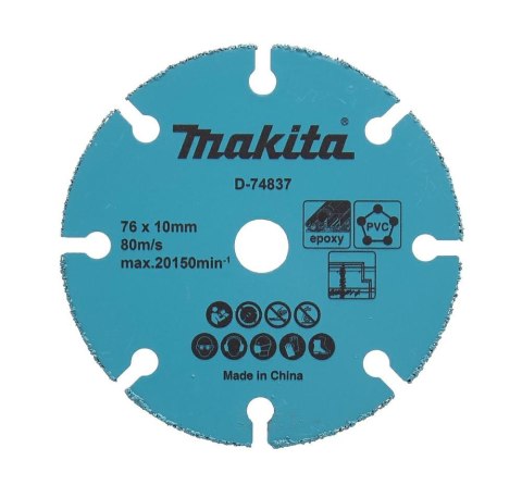 MAKITA TARCZA UNIWERSALNA 76x10mm SEGMENT PVC, P. GIPSOWE I MDF, EPOXY MAKITA TARCZA UNIWERSALNA 76x10mm SEGMENT PVC, P. GIPSOWE I MDF, EPOXY