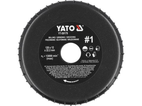 YATO FREZ TARNIK 120x12 22,2 YATO FREZ TARNIK 120x12 22,2