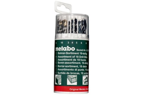 METABO ZESTAW WIERTEŁ MIX 18szt. METABO ZESTAW WIERTEŁ MIX 18szt.
