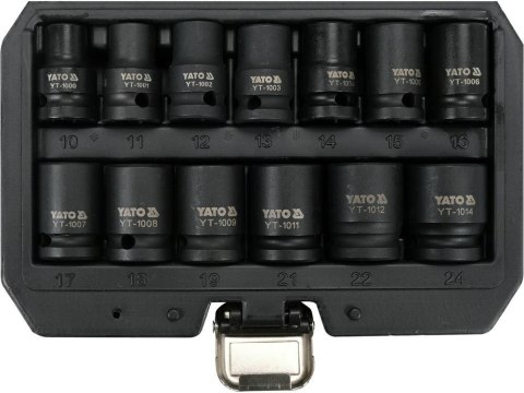 YATO NASADKI UDAROWE 13cz. 1/2" 10-24mm YATO NASADKI UDAROWE 13cz. 1/2" 10-24mm