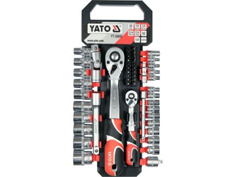 YATO ZESTAW KLUCZY 51el 1/2" / 1/4" YATO ZESTAW KLUCZY 51el 1/2" / 1/4"