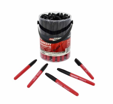 AWTOOLS MARKERY CIENKIE CZARNE 45 szt. AWTOOLS MARKERY CIENKIE CZARNE 45 szt.