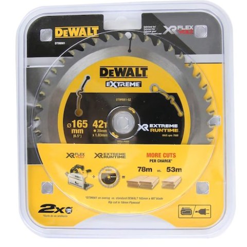 DEWALT PIŁA TARCZ.165x20mmx40z EXTREME RUNTIME DEWALT PIŁA TARCZ.165x20mmx40z EXTREME RUNTIME