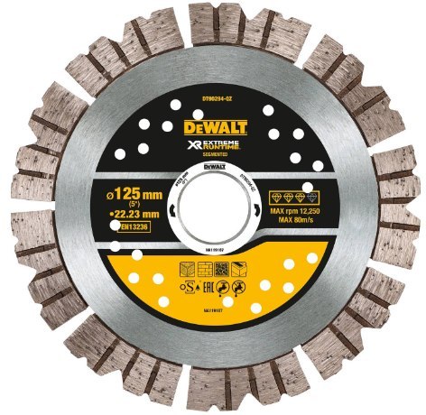 DEWALT TARCZA DIAM.SEG. 125x1,3x22,2mm EXTREME DEWALT TARCZA DIAM.SEG. 125x1,3x22,2mm EXTREME