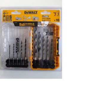 DEWALT WIERTŁO METAL HEX KPL.10szt. 3-10mm BLACK & GOLD