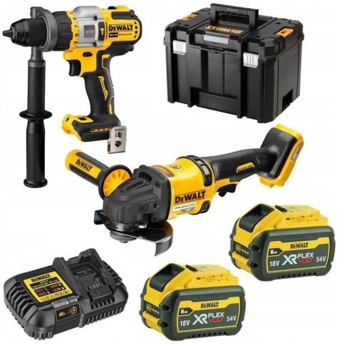 DEWALT ZESTAW COMBO 18V DCK2016T2T (DCD999 + DCG418) 2x6,0Ah DEWALT ZESTAW COMBO 18V DCK2016T2T (DCD999 + DCG418) 2x6,0Ah