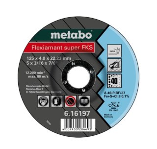METABO TARCZA METAL 125x4,0x22,23 INOx
