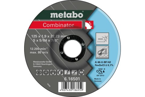 METABO TARCZA METAL 125×1,9×22,2mm METABO TARCZA METAL 125×1,9×22,2mm