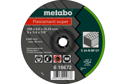 METABO TARCZA SZLIFIERSKA 125×6,0×22,2mm DO KAMIENIA METABO TARCZA SZLIFIERSKA 125×6,0×22,2mm DO KAMIENIA