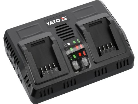 YATO ŁADOWARKA INTELIGENTNA PODWÓJNA 18V (2,4-4,5A) YATO ŁADOWARKA INTELIGENTNA PODWÓJNA 18V (2,4-4,5A)