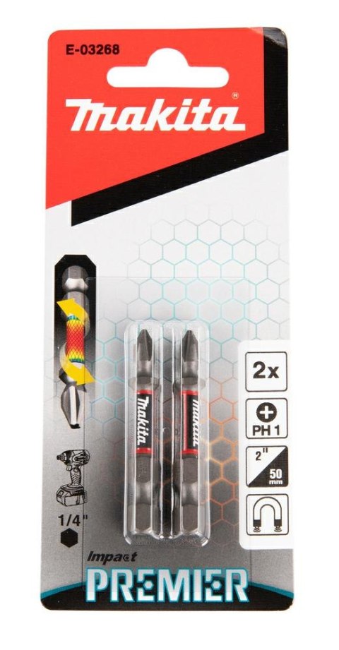 MAKITA KOŃCÓWKA WKRĘTAKOWA PH1-50mm /2szt. IMPACT PREMIER MAKITA KOŃCÓWKA WKRĘTAKOWA PH1-50mm /2szt. IMPACT PREMIER