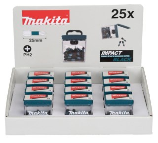 MAKITA KOŃCÓWKA WKRĘTAKOWA PH2-25mm /25szt. IMPACT BLACK (x12)