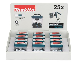 MAKITA KOŃCÓWKA WKRĘTAKOWA PZ2-25mm /25szt. IMPACT BLACK (x12)