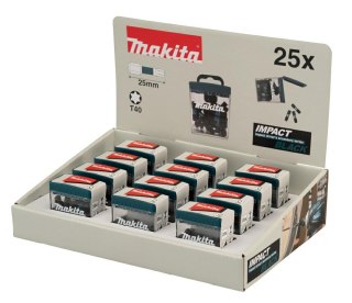 MAKITA KOŃCÓWKA WKRĘTAKOWA T40-25mm /25szt. IMPACT BLACK (x12)