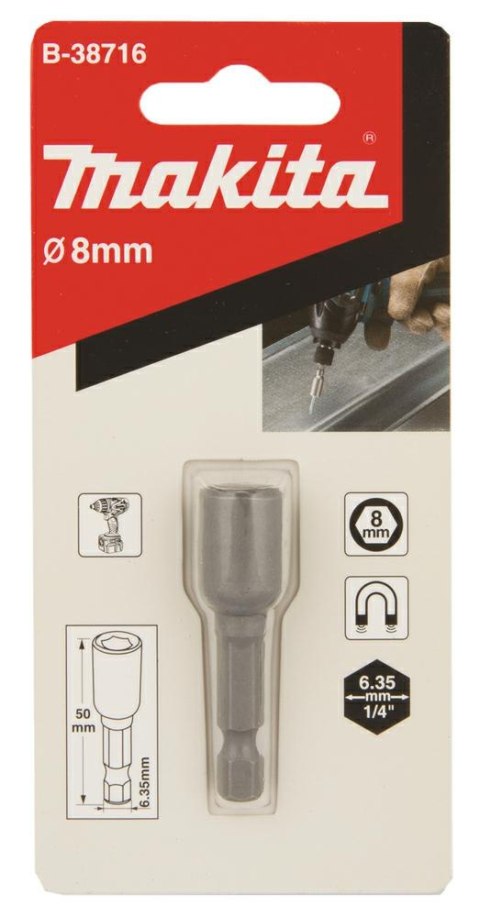 MAKITA NASADKA MAGNETYCZNA 1/4" HEX 8x50mm MAKITA NASADKA MAGNETYCZNA 1/4" HEX 8x50mm