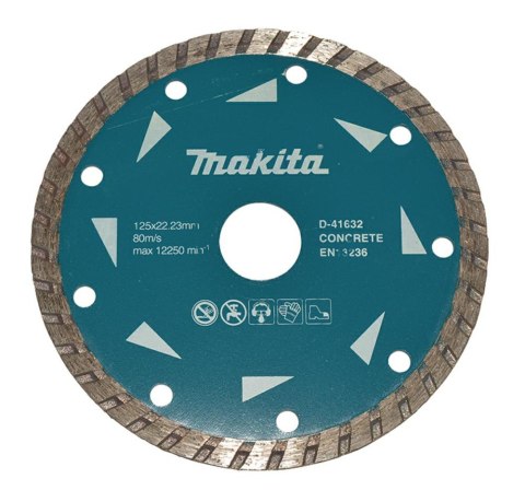 MAKITA TARCZA DIAMENTOWA 125x22,23mm TURBO (NA SUCHO) BETON MAKITA TARCZA DIAMENTOWA 125x22,23mm TURBO (NA SUCHO) BETON