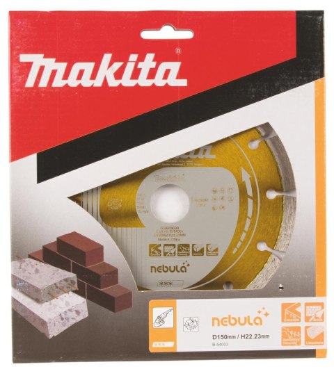 MAKITA TARCZA DIAMENTOWA 150x22,23mm SEGMENT (NA SUCHO) BETON MAKITA TARCZA DIAMENTOWA 150x22,23mm SEGMENT (NA SUCHO) BETON