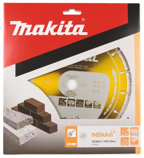 MAKITA TARCZA DIAMENTOWA 230x22,23mm SEGMENT (NA SUCHO) BETON MAKITA TARCZA DIAMENTOWA 230x22,23mm SEGMENT (NA SUCHO) BETON