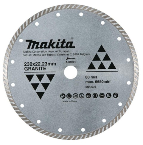 MAKITA TARCZA DIAMENTOWA 230x22,23mm TURBO (NA SUCHO) GRANIT MAKITA TARCZA DIAMENTOWA 230x22,23mm TURBO (NA SUCHO) GRANIT