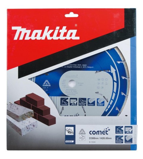 MAKITA TARCZA DIAMENTOWA 300x20,0mm SEGMENT (SUCHO/MOKRO) BETON, CEGŁA