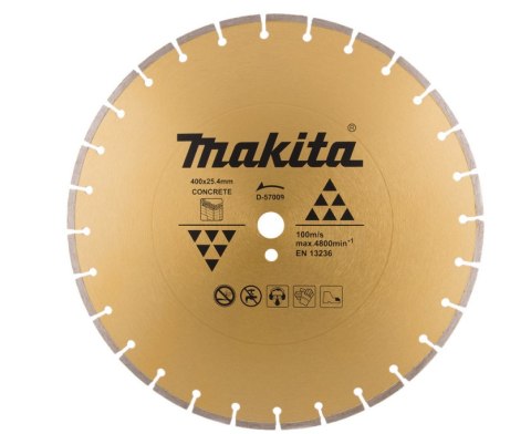 MAKITA TARCZA DIAMENTOWA 400x25,4mm SEGMENT (SUCHO/MOKRO) BETON MAKITA TARCZA DIAMENTOWA 400x25,4mm SEGMENT (SUCHO/MOKRO) BETON